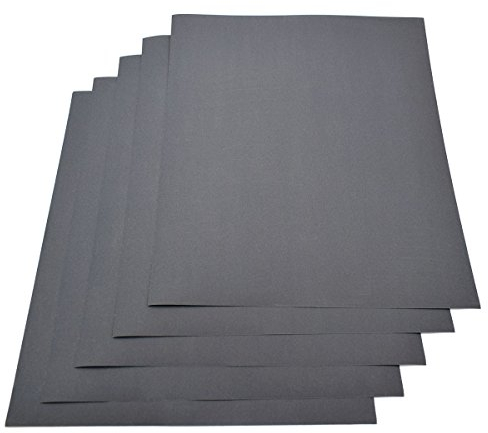 Wasserdichtes Papier, Körnung 800, 230 x 280 mm, Nass/Trocken, Siliziumkarbid, 5 Blatt