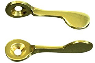 Miniatur Vorreiber Messing poliert Länge 32mm gekröpfte Form (Mengenauswahl möglich) (4)