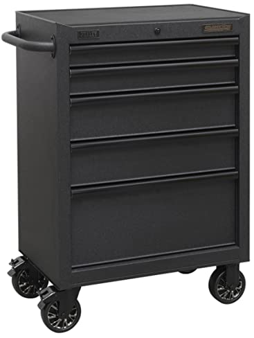Sealey 5 Drawer 680mm Rollcab/Tool Chest on Wheels with Soft Close Drawers - AP2705BE