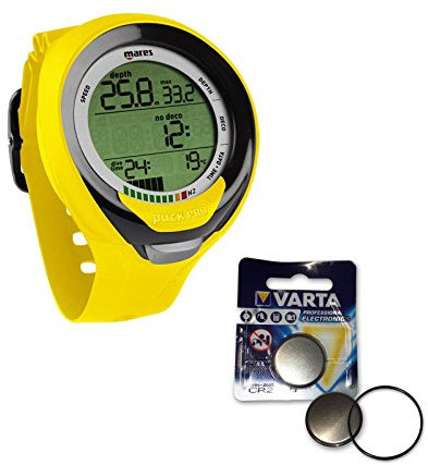 Mares Puck Pro Plus - Ordenador de buceo (incluye pila gratis), color amarillo