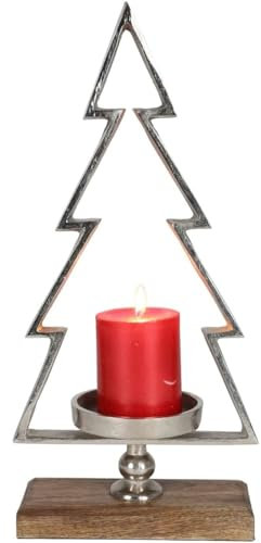 Kerzenständer Tannenbaum 40cm für Stumpenkerzen Weihnachtsdeko Baum Dekotanne