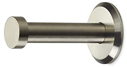 Garderobenhaken TARRA echt Edelstahl massiv Ø 10/15 mm Länge 50 mm Gesamtlänge 53 mm mit Platte Garderobe Wandhaken Haken von SO-TECH®
