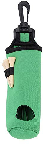 Golfball Tasche, 5 Farben wasserdichte Neopren Golfball-Tasche mit Golf-Tees für Golfzubehör(Kaffee)