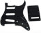 Dopro 11 Hole Strat SSS Pickguard ST Back Plate Trem Cover für USA/Mexican FD Strat schwarz 3-lagig
