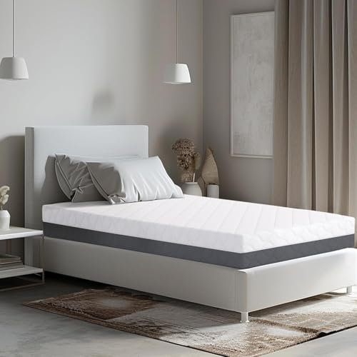 TANHK Twin XL-Memory-Matratze 100% Made in Italy | Mittelfest orthopädisch | Druckpunktentlastungssystem | Hypoallergen, Antibakteriell und Anti-Milben | Hohe Atmungsaktivität | 100 x 200