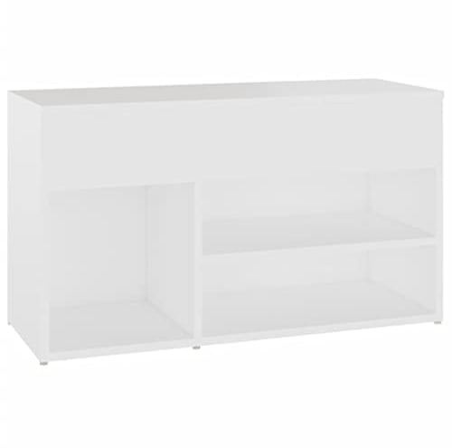 vidaXL Schuhbank Sitzbank Bank Sitztruhe Schuhschrank Schuhablage Schuhregal Schuhaufbewahrung Schuhständer Weiß 80x30x45cm Holzwerkstoff