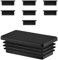 EMFA Lamellenstopfen 40x10 mm für Rechteckrohr – Schwarz Kunststoff Rechteckstopfen 10x40 – Endkappen Rohrstopfen 4x1 cm - 8 Stück