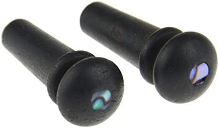 Pxyelec Lot de 2 chevilles en ébène pour guitare acoustique Noir