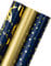 Holijolly Geschenkpapierrolle - Minirolle - 43,2x305cm pro Rolle - Navy Gold Design (42.3 sq.ft.TTL)
