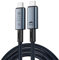 Thunderbolt 4 Kabel, Unterstützt 4k 8K HD Display, 40 Gbit/s Datentransfer, Monitorkabel, 240W USB-C auf USB C Ladekabel Schnellladekabel, Typ-C Laptops, Hub, Docking-Station, weitere Geräte 1m