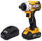 JCB 18V Brushless Cordless Impact Driver, 2.0Ah Battery, Fast Charger, Variable Speed & 1/4 Hex Quick Change Chuck, 180Nm Torque, LED Light & Belt Clip, 3 Year Warranty