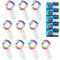 LEECOCO Led lichterkette mit batterie,1m lichterkette außen batterie, Weihnachten, Party, Hochzeitsdekoration (10 Pack 1M 10 LEDs, Mehrfarbig)