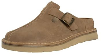 Clarks Mens Solsbury Mule Slide Sandal, Dark Sand Suede, 9 UK