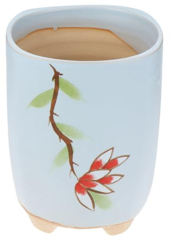 IMIKEYA Sukkulenten Topf Blumenmuster Mini Keramik Blumentopf Home Blumentopf Grün