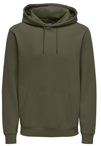 Only & Sons Onsceres Life Hoodie Sweat Noos Felpa con Cappuccio, Uomo, Marrone (Major Brown), M