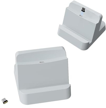 JOYSOG Station de charge portable PS5 pour Playstation 5 Portal Station de charge avec adaptateur de type C (blanc)