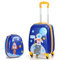DREAMADE 2 TLG. Kinderkoffer & Rucksack, Kinderkofferset, Kindertrolley Kindergepäck, Handgepäck Reisegepäck Hartschalenkoffer für Kinder (Astronaut, 16 Zoll +12 Zoll)