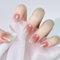 Ceboic Halbgehärtete UV Gel Strips 20 Stück Selbstklebende Nagelfolien UV Härtend Nagellackstreifen Französische Rosa Farbverlauf Gel-Nagelaufkleber für Damen Mädchen Nagelkunst Dekoration