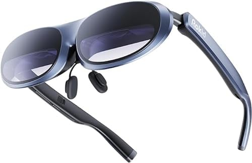 Rokid Max AR Gafas con 160'' Micro OLED Virtual Theatre, 50° FOV y 600nits Luminosidad HDCP Compatible con Android, Steam Deck/PC/Teléfono Móvil