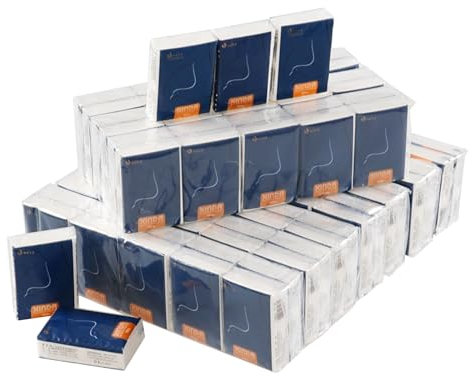 Saedy 100 Packungen 4-lagige weiche Taschentücher, Mini-Gesichtstücher, Reisegröße, Papierpackungen