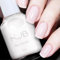White Nail Polish - Translucent Sheer Milky White Nail Varnish - Long Lasting Quick Dry Neutral Nail Polish French Manicure Nail Art DIY at Home