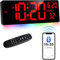 XREXS 16 Inch Digital Wall Clock, Bluetooth Auto Sync Time, 6 Colors Night Lights, Auto-Dimming, Large Digital Clock with Calendar/Timer/Alarm for Home, Gym, Office and Classroom