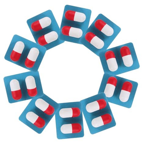 BESTonZON 10pièces Capsules Médicales Miniatures pour Garçon Fille Jouets De Simulation Médecin Accessoires De Jeu De Rôle Prop De Médecine Fausse pour Jeu Imaginatif des Garçon Fille