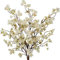Flores artificiales de cerezo, 3 tallos de flores de cerezo de imitación de seda sintética, ramas de flores de melocotón, 104 cm, tallos largos para arreglos de jarrones, mesa de boda, jardín,