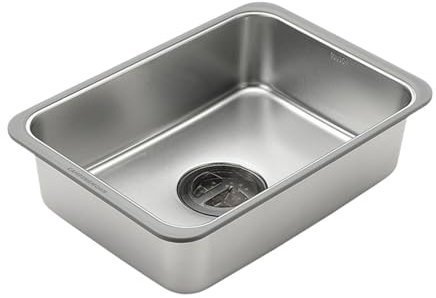 perfeclan Edelstahl Camping Bar Spüle Einzelbecken Handwaschbecken Waschbecken Campingtisch Spülbecken für Hof Wohnmobil Garage Camping