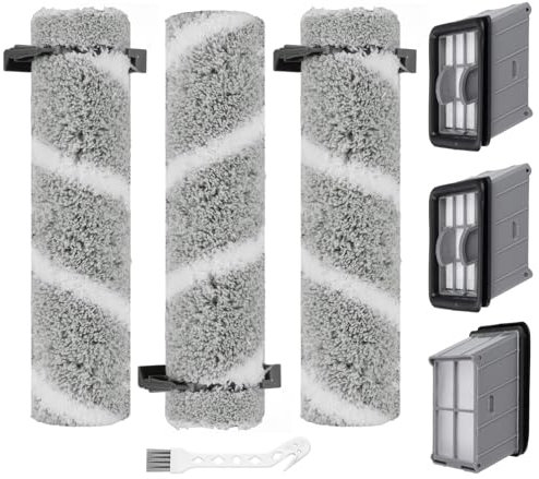 3930F Bürste und Filter Ersatz für Bissell CrossWave OmniForce Edge schnurlosen Hartbodenreiniger für mehrere Oberflächen, Nass- und Trockensauger, 7 Stück