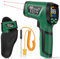 Infrarot-Thermometer, SQECH Temperaturmessgerät -40℃～1200℃(-40℉～2192℉), 50:1 Hochtemperatur Thermometer mit K-Sonde,Farbiger Hintergrundbeleuchtung,Einstellbarem Emissionsgrad,für Industrie&Haushalt