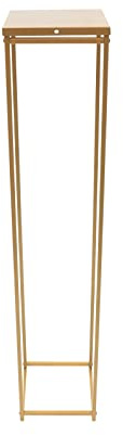 Wedding Flower Stand Centerpieces for Floral Arrangement, Tall Metal Flower Vase for Wedding, Party, Events Reception Table Decor, Gold Rectangular Flower Display Vase,7.9 * 7.9 * 39.4inch