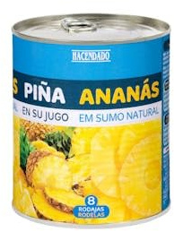 Lot de 2 boîtes de 822 g d'ananas dans son jus (490 g essorées)