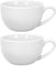 UNIQUE HOME LIVING Cappuccino Cups Set of 2, White Porcelain Cappuccino Cup with Handle, Large 270ml Mug Set for Tea Coffee, Latte, Espresso & Americano, Microwave Freezer and Dishwasher Safe