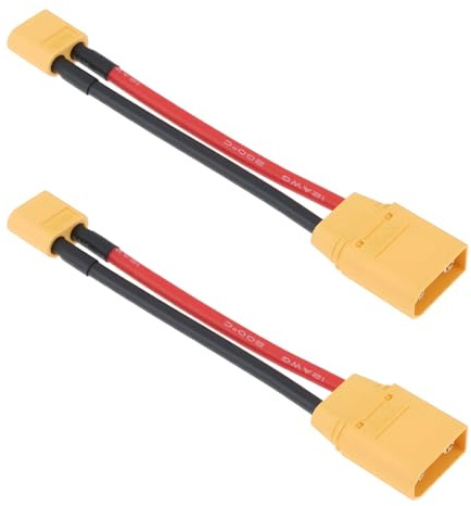 eMagTech 2 St¨¹cke XT90 Stecker auf XT60 Stecker Draht Adapter 2Pin Stecker Kabel Stecker Adapter 12AWG f¨¹r RC Modell Drone Lipo ESC