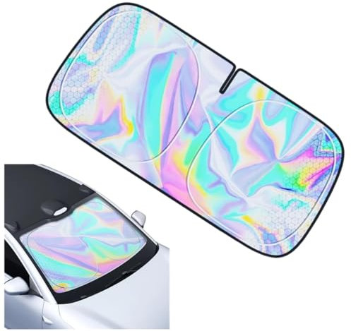 Parasol Coche Delantero para Mercedes-Benz C-Klasse W203 Bj. 2000-2007, Pieghevole e Portabile Anteriore Parabrezza Parasole Contro i Raggi Plegable Parasol Coche