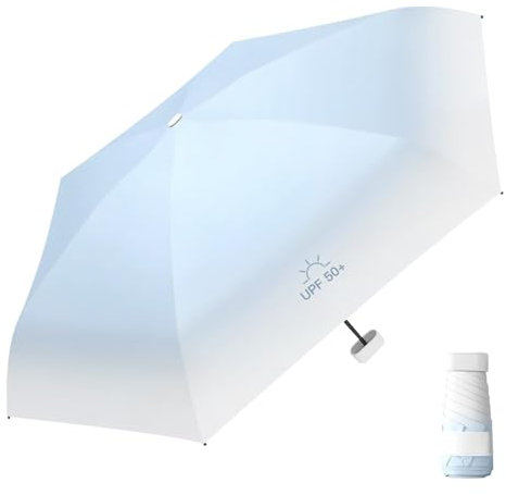 Uv Umbrella For Sun Protection Spf 50,samll Compact Sunshade Umbrella For Women Ladies,portable Foldable Windproof Waterproof Fast Dry Ultra Lightweight Pocket Umbrella For Walking