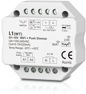 B·LED BARCELONA LED Controller MINI 0/1-10V - WiFi+RF - PUSH Dim - 100-240V AC - TUYA - Skydance