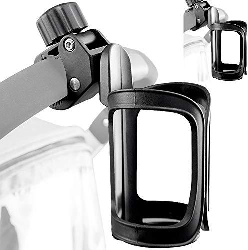 Lot de 2 porte-gobelets universels pour poussette, rotation à 360 degrés pour poussette, vélo, fauteuil roulant, moto