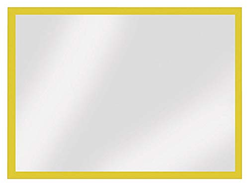 VELOFLEX 3604010 - Magnetrahmen DIN A4, 3 Seitig mit Magnetstreifen, Gelb, Inforahmen, Dokumentenhalter, 5 Stück