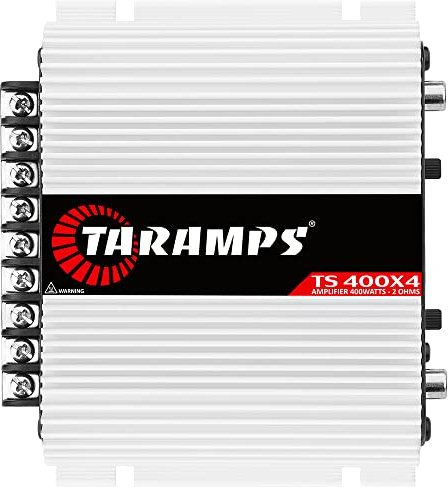Taramps TS 400x4 FULL RANGE 2 Ohms 4 Channels 400 Watts RMS Class D Car Audio Amplifier Multichannel LED Indicator CROSSOVER Frequency Response 10Hz to 30KHz High Pass and Low Pass