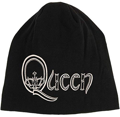 Queen Mütze Beanie Logo Schwarz