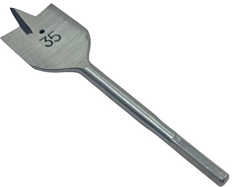 Flat Wood Drill Bit Carbon Steel Spade Paddle Bits for Woodworking, Nylon Storage Pouch Included (35mm - 152mm)