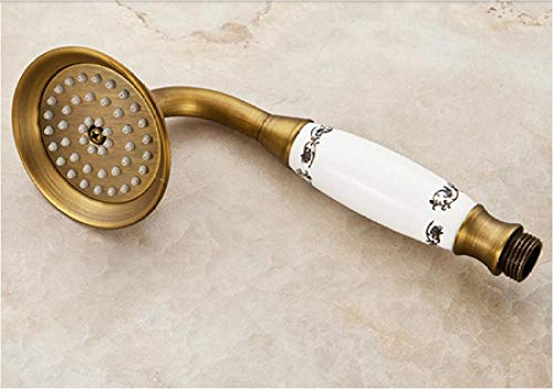 Palmare Docce soffione a mano con Accessorio per il bagno con doccia in ottone antico 8Soffione per doccia a pioggia/Doccia a mano/Tubo flessibile da 150 cm/Valvola ad angolo/Staffa-2