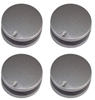Ufixt Lamona Compatible 12 O'Clock Type Silver Replacement Oven Cooker Hob Control Knob Pack of 4
