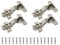 LIKERAINY 95 Degré Demi Recouvrement Charnières 35mm sans Amortissement pour Porte de Placard Cuisine Charniere pour Meuble Armoires en Semi-applique Lot de 4