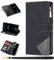 ZCDAYE Wallet Case für iPhone 13,Leder Flip Folio Stand View Cover mit 9 Kartenfächern/Handschlaufe iPhone 13 Handyhülle-Schwarz