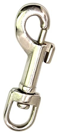 Metalworks Bolzenkarabiner (Edelstahl, 65 x 23 mm - für 10 mm Tau) mit Drehgelenk (Drehwirbel) für Hundeleine/Schlüsselanhänger