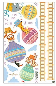 WSWJDW Cartoon Höhenmaß Wandaufkleber für Kinderzimmer Höhendiagramm Lineal Vinyl Abnehmbare Wandtattoos Kinderzimmer Wohnkultur,11