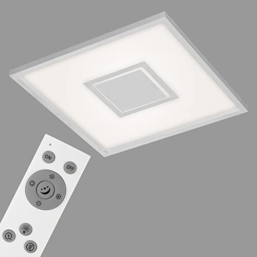 Trango 3469 LED Panel Deckenlampe 36 Watt *KI* CCT stufenlos Farbtemperatur 3000K - 6500K & Helligkeit dimmbar mit Memory & Timer Fernbedienung Deckenleuchte Ultra-Flach, Deckenstrahler, Wandleuchte